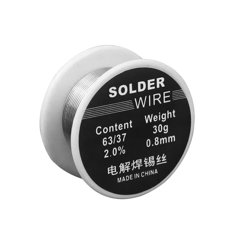 Оловянно-свинцовый припой с канифолью 63/37 30 г/рулон 0 8 мм 2% флюс катушка для сварки