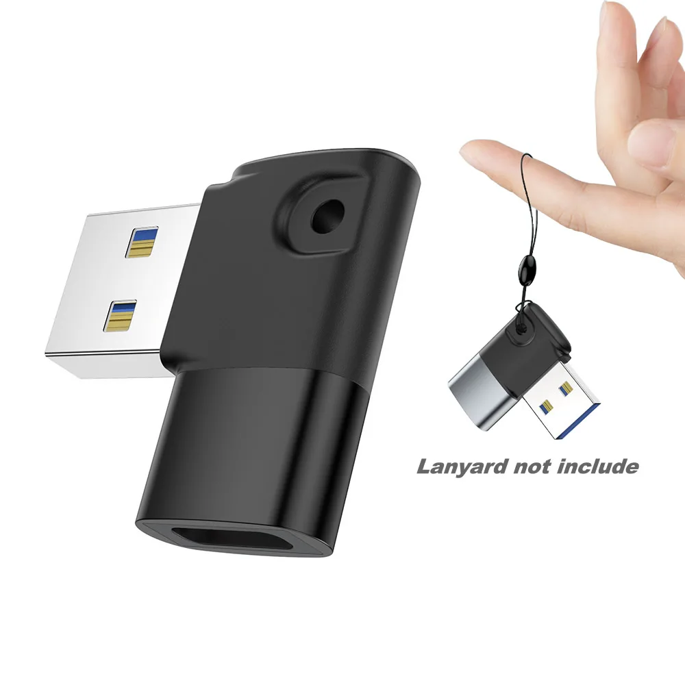 Адаптер Usb/Type C 3 А L-образный с поддержкой передачи данных угол 90 градусов Usb 0 OTG для