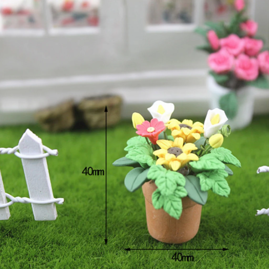 1/12 Кукольный дом цветочное растение модель сказочный сад/Бонсай пейзаж/фото