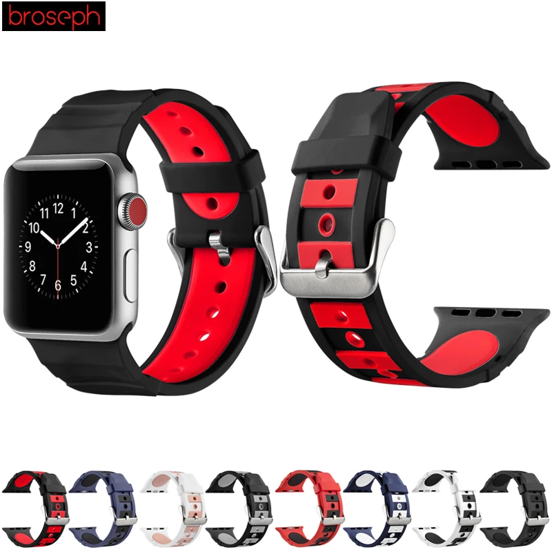 Силиконовый ремешок для iwatch 4 ремешка 44 мм 40 мм для мужчин и женщин браслет для apple watch 1 2 3 38 мм 42 мм ремешки для часов