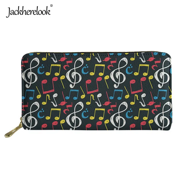 HMC2929Z21 Jackherelook, Женский кошелек для путешествий, модный, с нотами, брендовый, дизайнерский, длинный, Подростковый, для девочек, клатч, кошельки, для карт, ID, держатель, кошелек, сумки - Цвет: HMC2929Z21