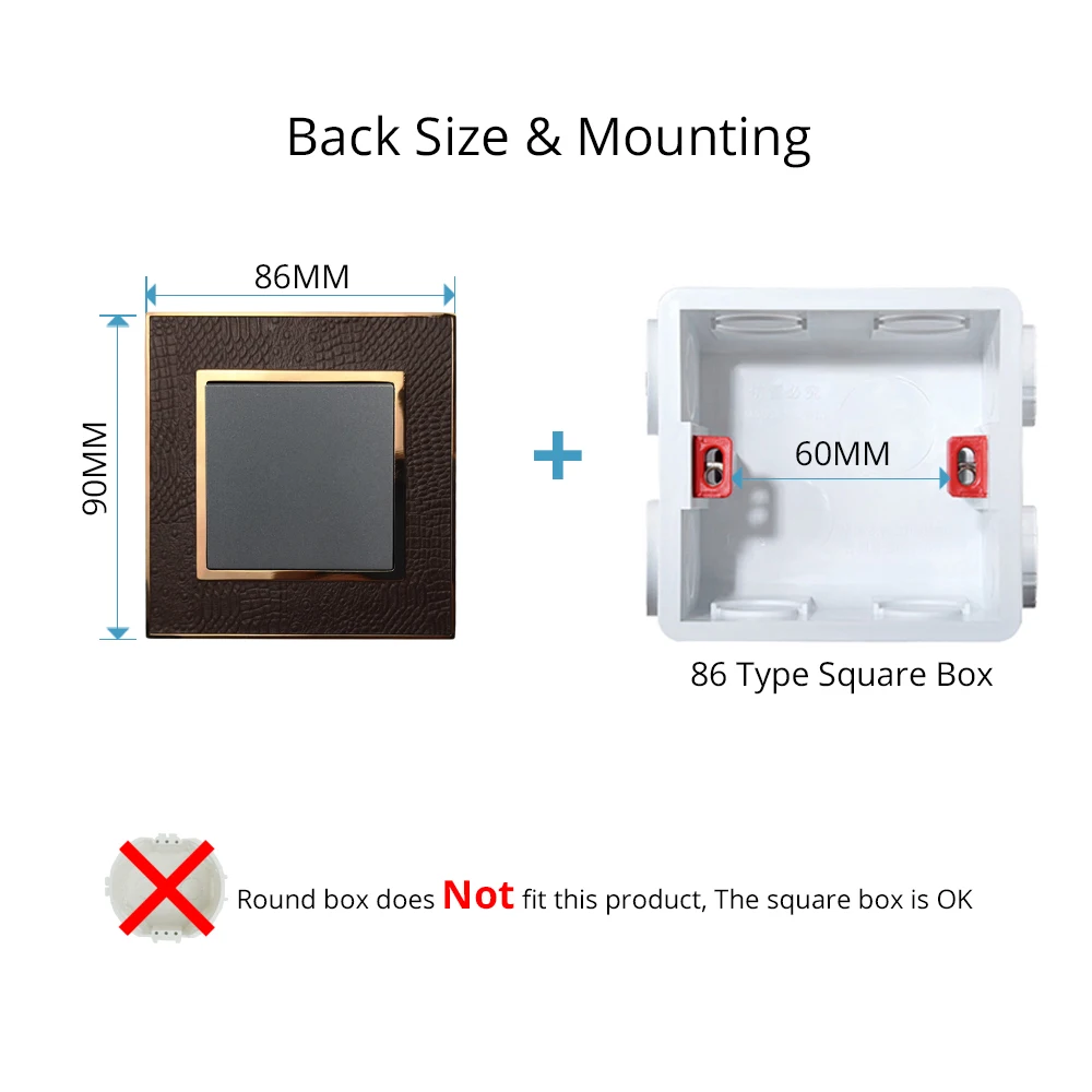 4 банды выключатель света Wallpad L1 Золотое металлическое Обрамление настенный