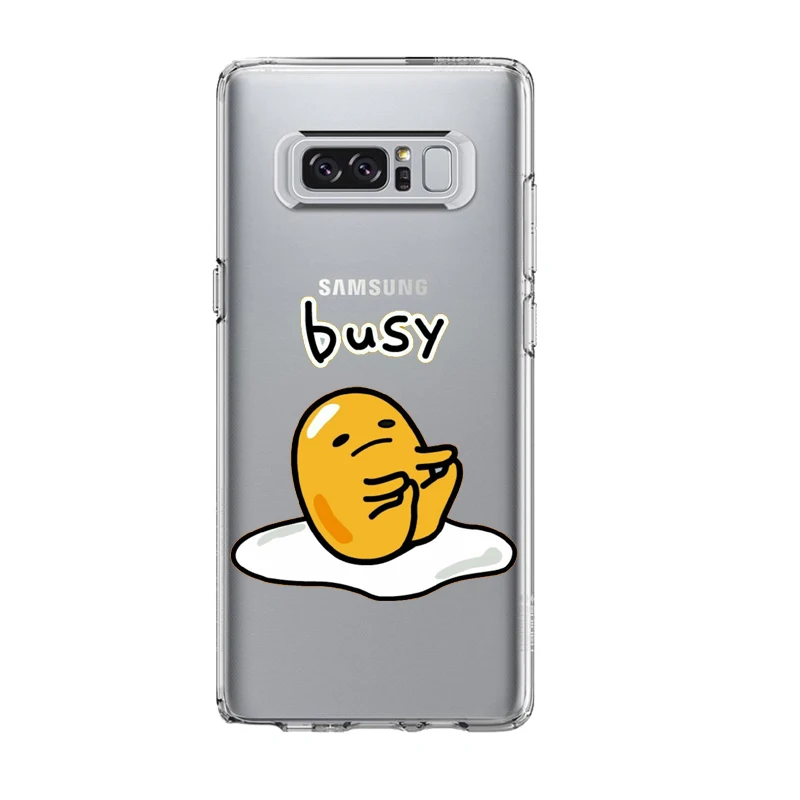 Милый мягкий ТПУ чехол для телефона Gudetama с мультяшным яйцом samsung A30 A50 S8 S9 2018A8 NOTE8
