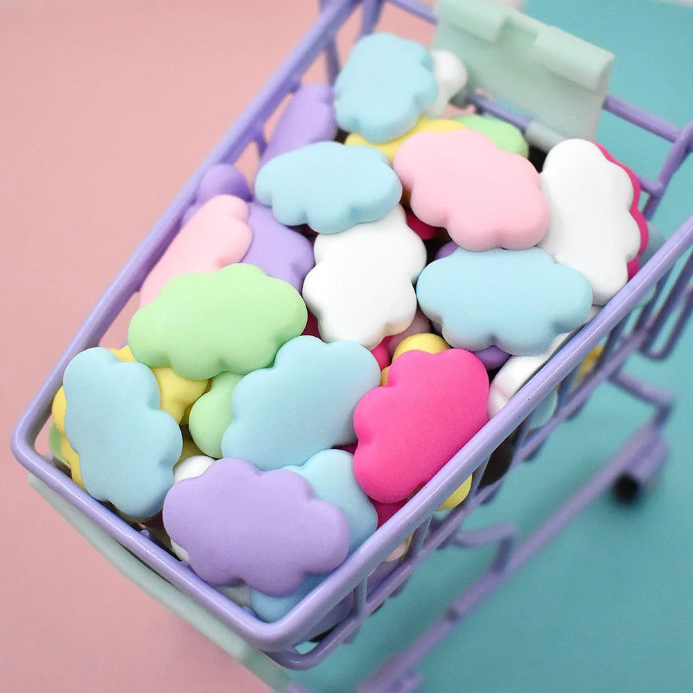 

10pcs/lot Resin Cloud Colorful Charm flatback Charm For DIY Hair Bow Scrapbooking Decoration Craft Charm
