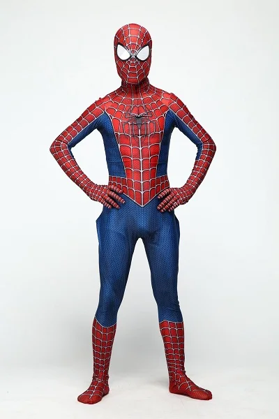 Spiderman Costume Новинка, костюм Человека-паука для детей и взрослых, полиэфирное волокно(полиэстер), Spider-man костюм для Хэллоуина, маскарадный костюм - Цвет: Spiderman Costume