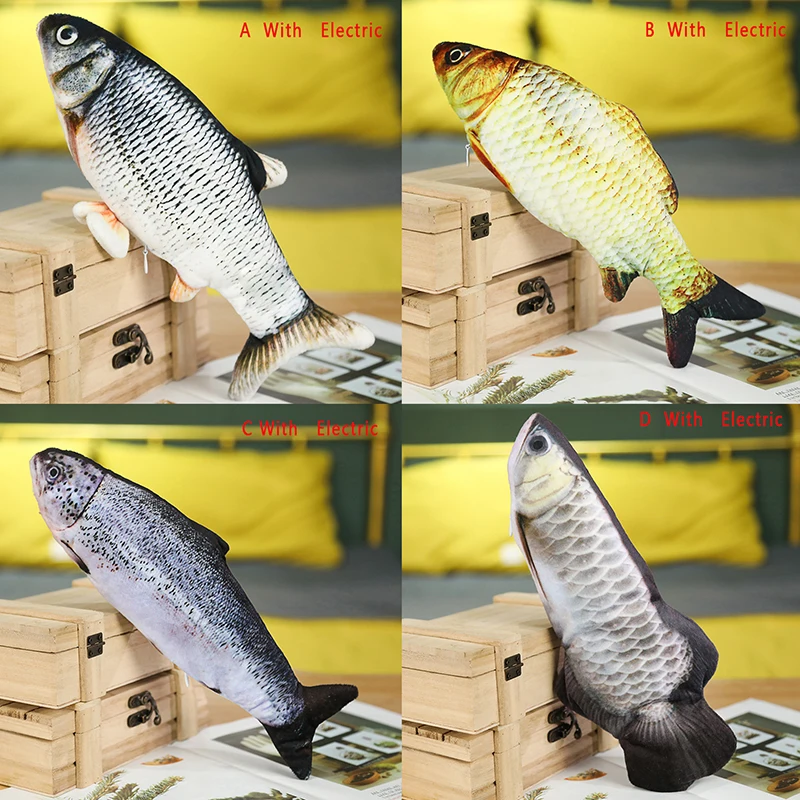 Игрушка электронная для кошек USB зарядка имитация рыбы жевательная игрушка