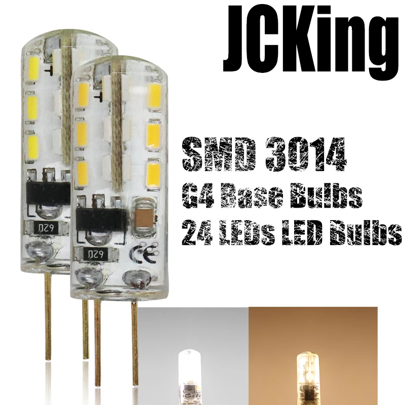 JCKing с регулируемой яркостью 110V 220V SMD3014 24 светодиодный s G4 цоколь 2 Вт ламп замена