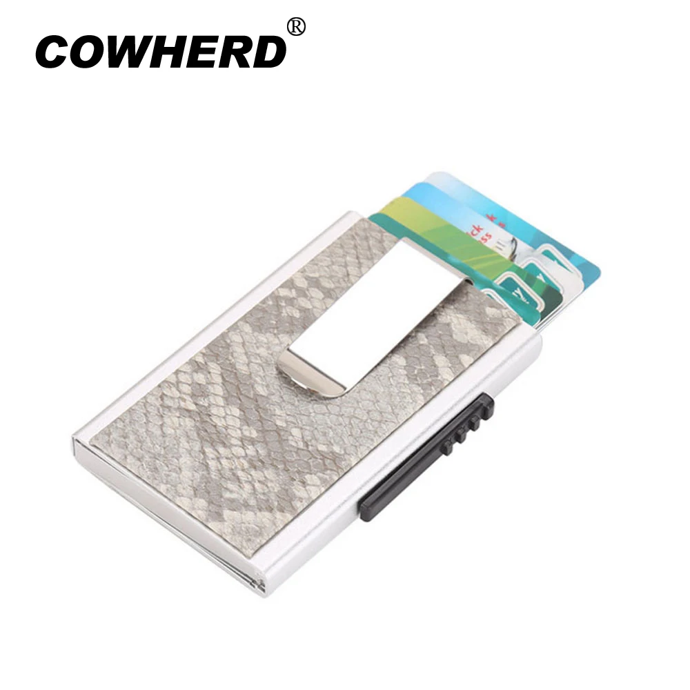 Автоматический кожаный чехол для мужчин мужская сумка со змеиной кожей