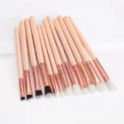 12 шт. профессиональный набор кисточек для макияжа глаз тени для глаз, подводка для глаз, для бровей и ресниц тушь для ресниц край Управление набор кистей для Красота ящик для инструментов