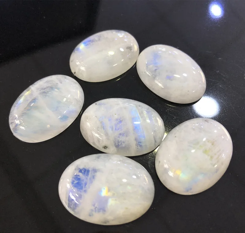

Natural Stone Moonstone 22X30mm Oval Shape Flat Nonporous Beads for pendant Rings Face DIY Handmade Gifts Jewelry