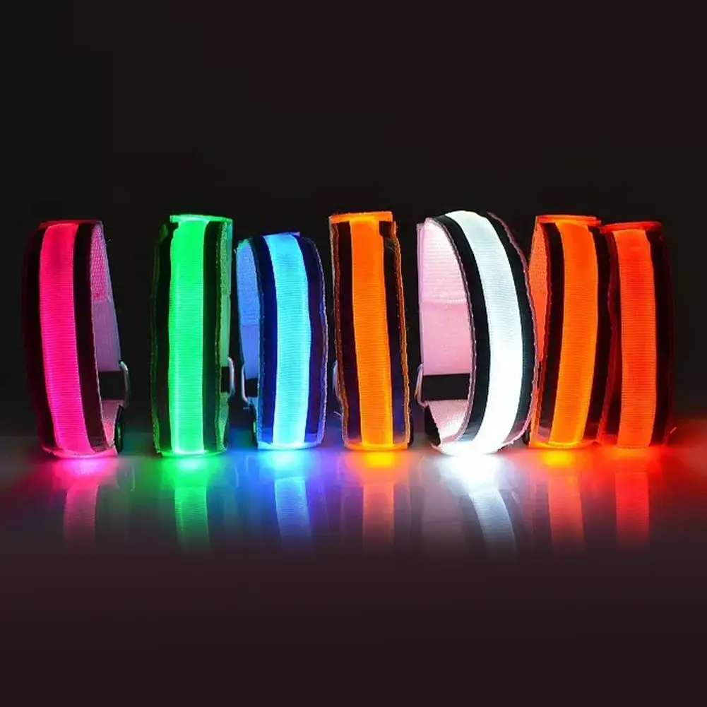 

LED Reflective Light Arm Armband Strap Safety Belt For Night Running Cycling Hand Strap Wristband Wrist Bracelets Dropship