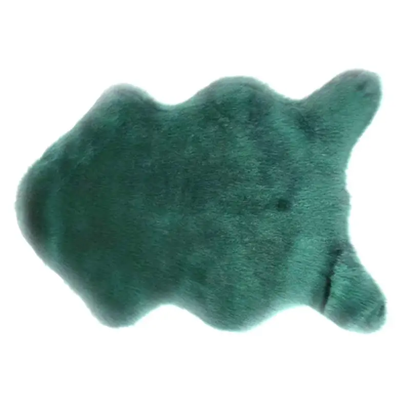 Ковер из искусственной шерсти и кожи коврик для пола натуральный однотонный цвет