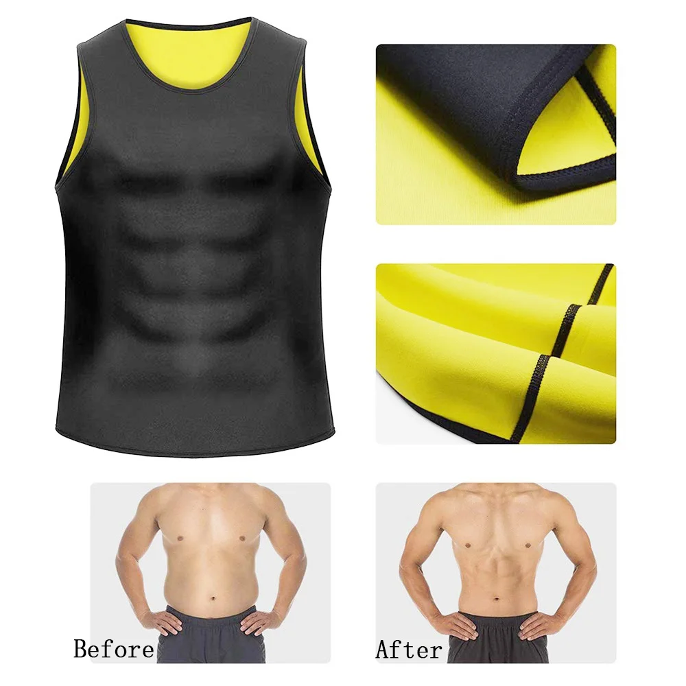 Жилетка для пота с нагревом мужчин и женщин Приталенный корсет похудения