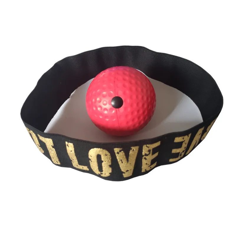 Тренировочный мяч для кикбоксинга с головным браслетом скоростной