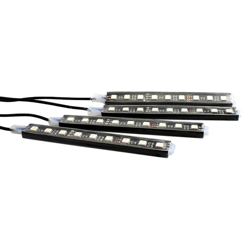 

LED Strip Bars Car Interior Atmosphere Sound Control RGB Lights Strip w/ Remote Control