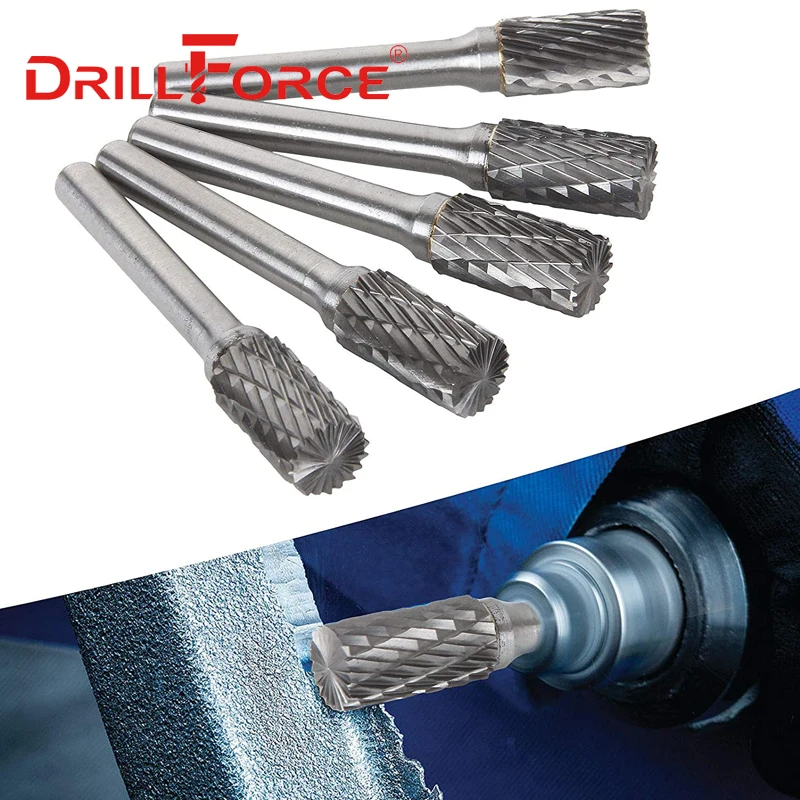 Drillforce 1PC AEX Type Tungsten Carbide Rotary File Point Burr Die Grinder Abrasive Tools Drill Milling Metal Wood Carving Bit images - 6