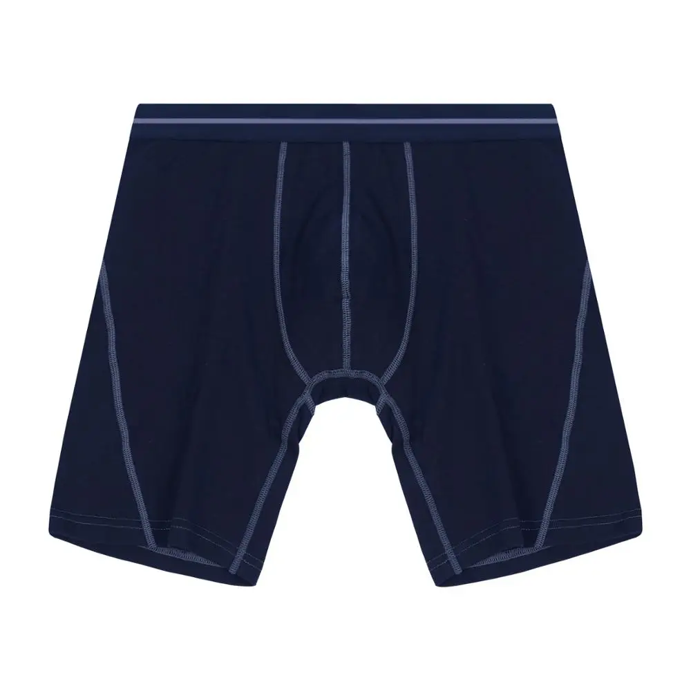 6Pcs/lot Mens Boxer Underwear Plus Long Running Wear Leg Pure Color Breathable Sexy Boxershorts Men Underwear Boxer Long Homme