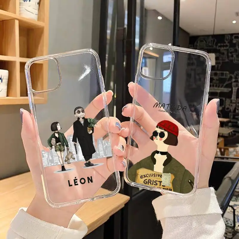 

Fashion Killer Leon Uncle Girl Phone Case Transparent for iPhone 6 7 8 11 12 s mini pro X XS XR MAX Plus SE cover funda