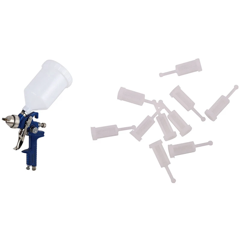 

1Set Air Paint Spray Tool Hvlp 1.4 1.7 2.0Mm Sprayer Gravity Feed & 10Pcs Plastic Gravity Typ Spray Filter Pot
