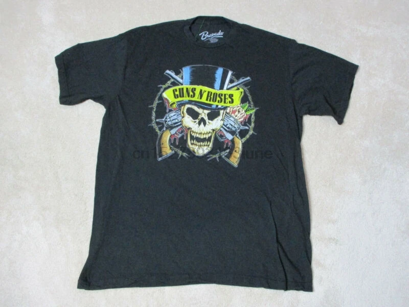 Guns N Roses концертная футболка для взрослых Экстра большая черная группа Tour Skull Rock