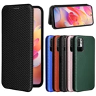 Чехол-книжка для POCO M3 Pro 5G, кожа, углеродное волокно, для Xiaomi poxo poko little poco m3 m 3 pro m3pro 5g 2021