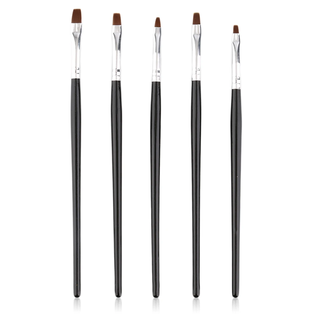 5 размеров/Набор Профессиональный акриловый набор кистей для нейл-арта идеальное