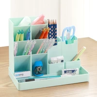 desktop storage organizer pencil card holder box container for desk compartments design abs material eco friendly office supplie