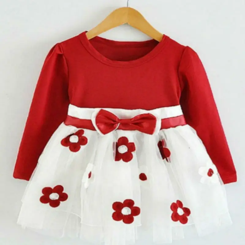 Платье для новорожденных зимнее с длинным рукавом|Платья| |