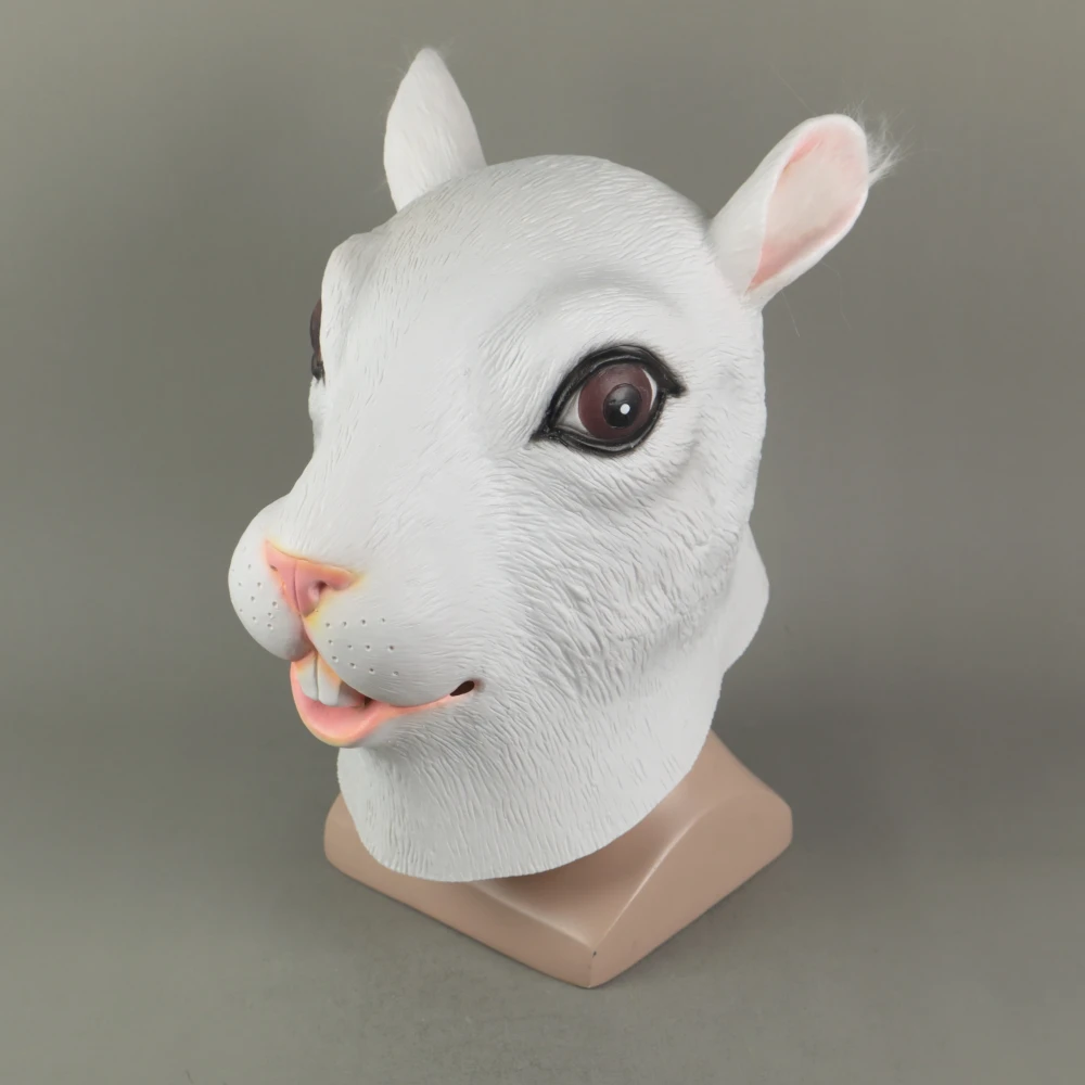 Косплэй Симпатичные Белка кролик головы маска для Хэллоуина с рисунками
