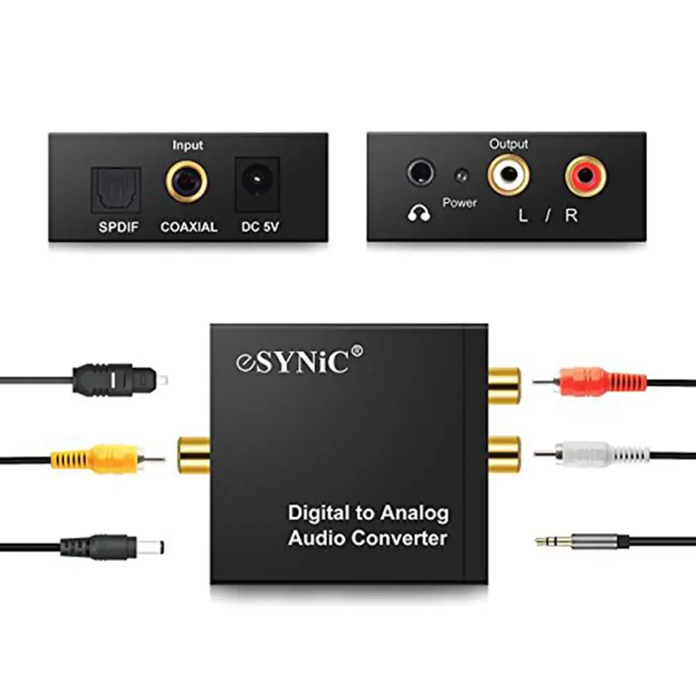 Аудиоконвертер Toslink коаксиальный оптический аналоговый 3 5 мм L/R RCA