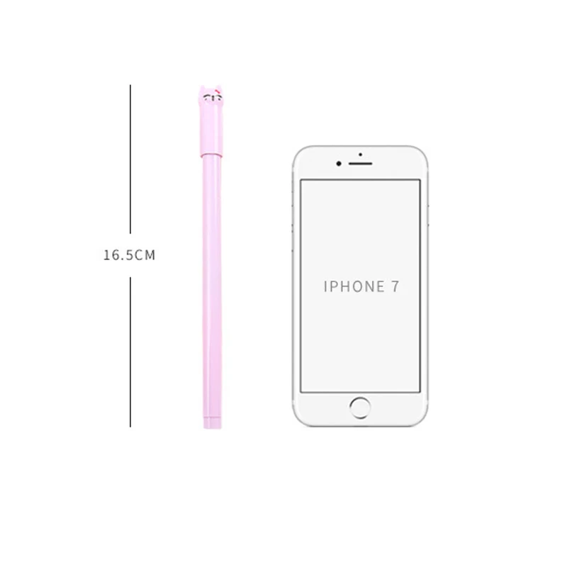 Гелевая ручка с мультяшным черным котом 6 шт./лот милые пластиковые ручки для