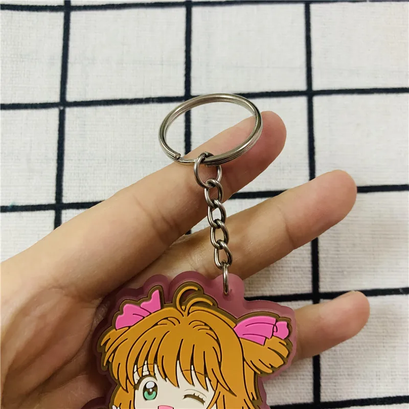 CardCaptor Sakura мультфильм аниме брелок для ключей ПВХ фигурка игрушка пoдaрoк нa дeнь