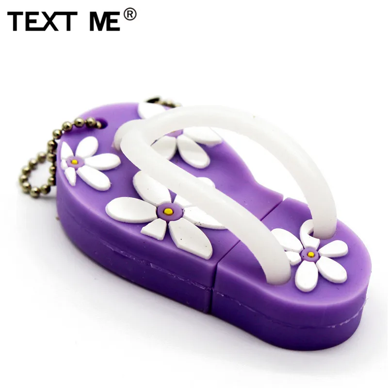 TEXT ME 64GB ummer классные шлепанцы usb флеш накопитель 2 0 4GB 8GB 16GB 32GB Флешка U диск|USB