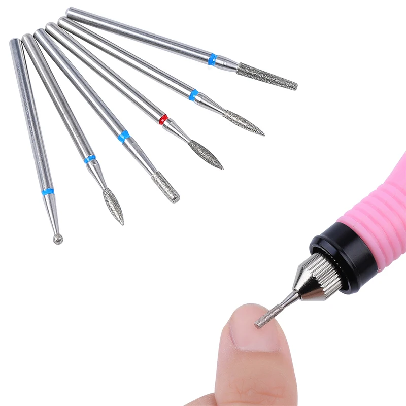 

6Pcs/Set Stainless Steel Nail Drill Bit Fashion Emery Drill Bits for Nails Art Sanding Heads for Manicure Design Accessories