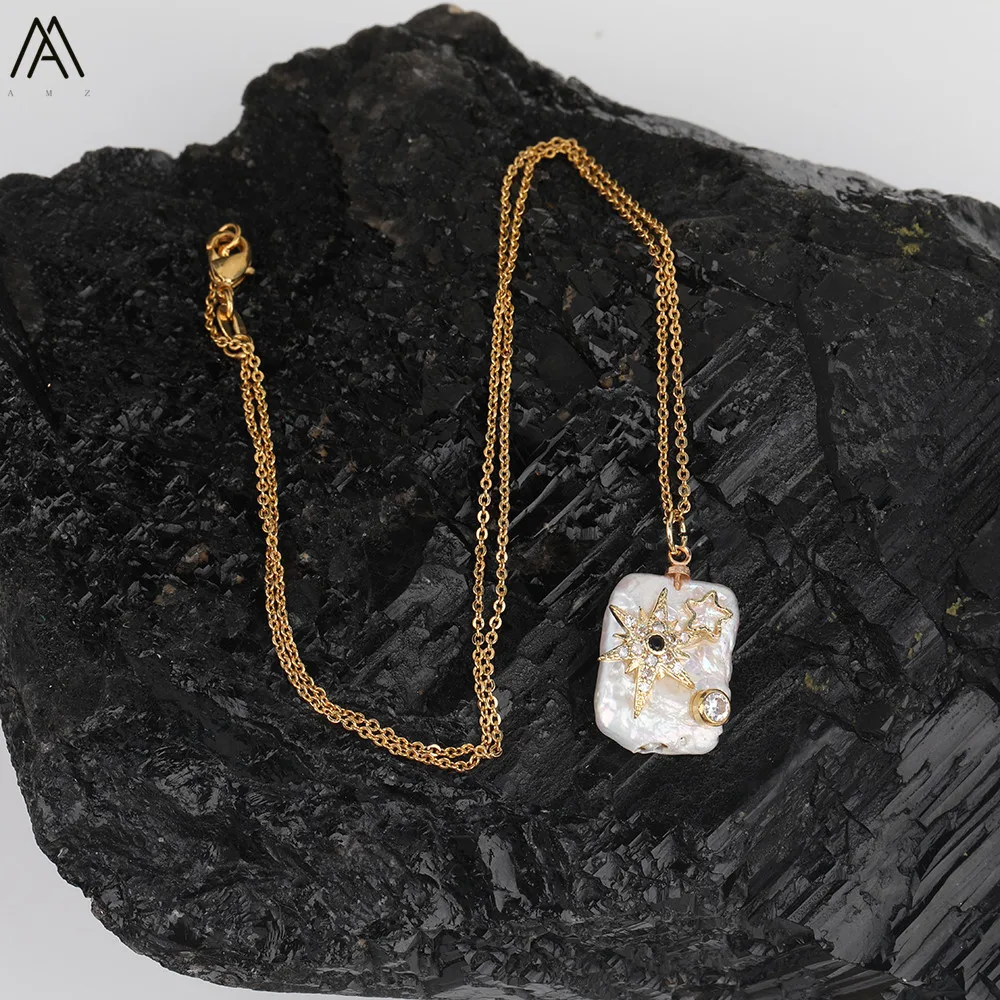 Нежные женские прямоугольные бусины барочного жемчуга украшенные разноцветными