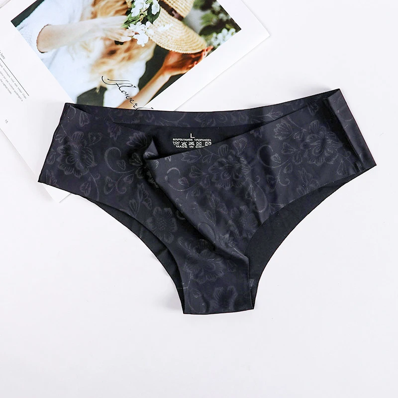Женские шелковые бесшовные трусики цельные однотонные сексуальные для женщин
