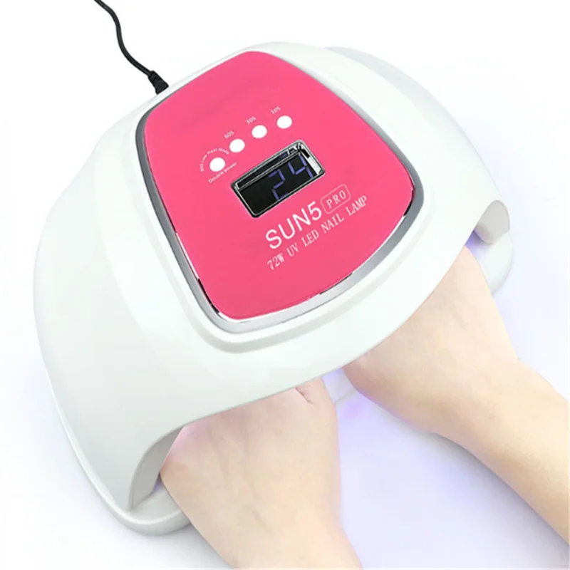 Лампа для ногтей SUN5 PRO 72 Вт Индукционная умная светодиодная лампа клей быстрой