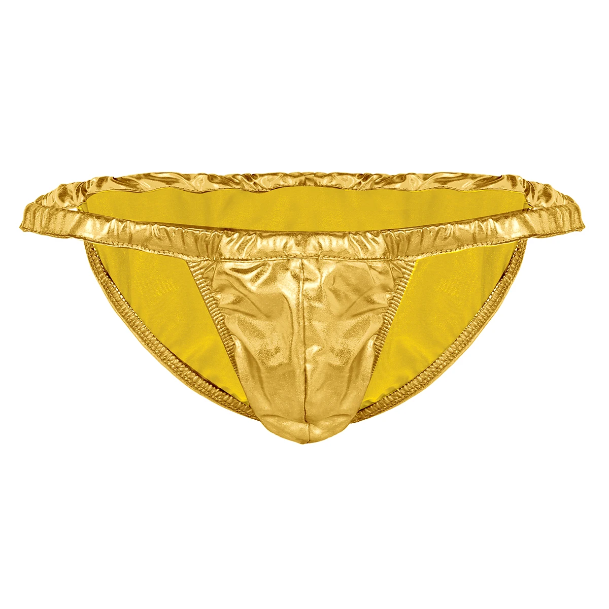 Горячие сексуальные Для мужчин s спандекс и трусы бикини из латексного каучука