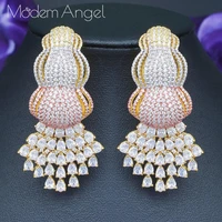 modemangel new arrived special hoop earrings for women gift for women party luxury dubai nigeria cz crystal wedding jewelry