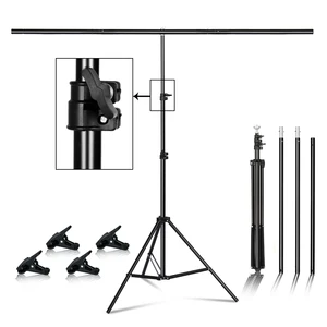 t shape metal backdrop background stand frame support multiple sizes for photography photo studio video cromakey green screen free global shipping