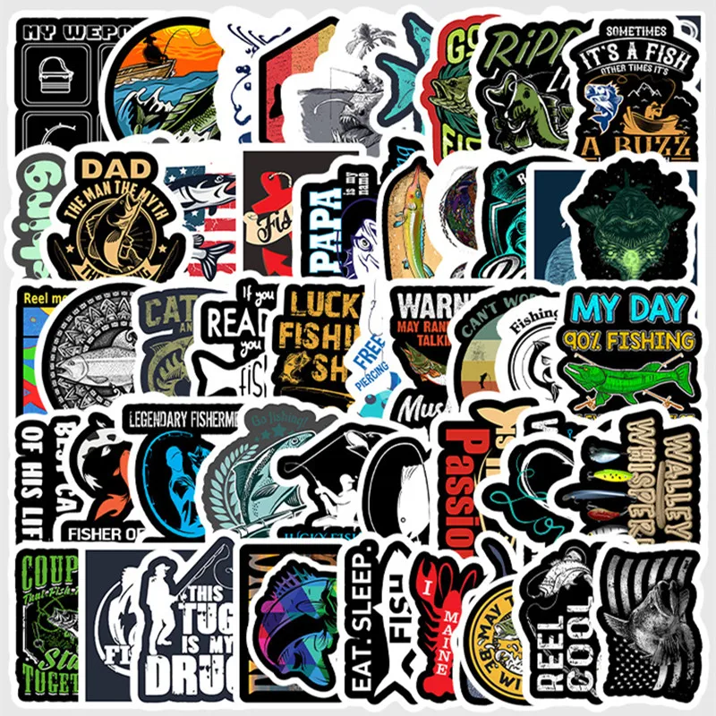 

51 шт., забавная наклейка на автомобиль «рыбалка и Карп Хантер»