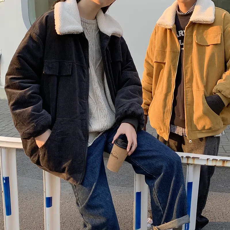 

Men's cotton-padded clothes 2020 Autumn winter new lovers wick cotton-padded clothes loose leisure to youth men's wear