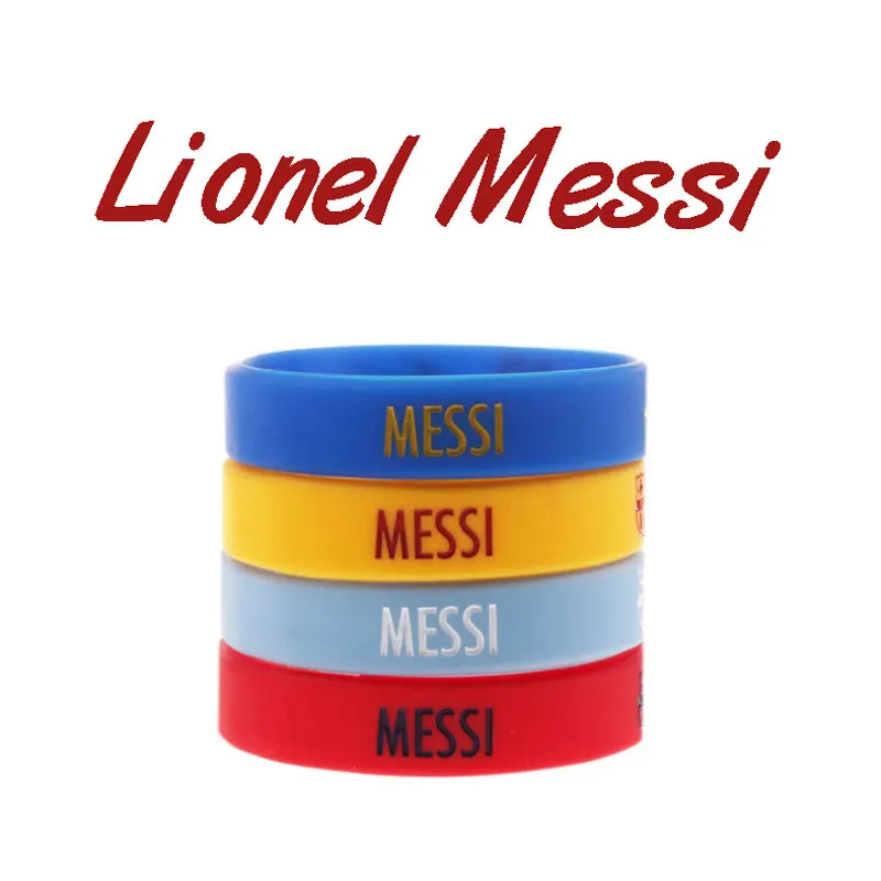 Lionel силиконовый браслет с Месси футбольный клуб 4 цвета для взрослых и детей