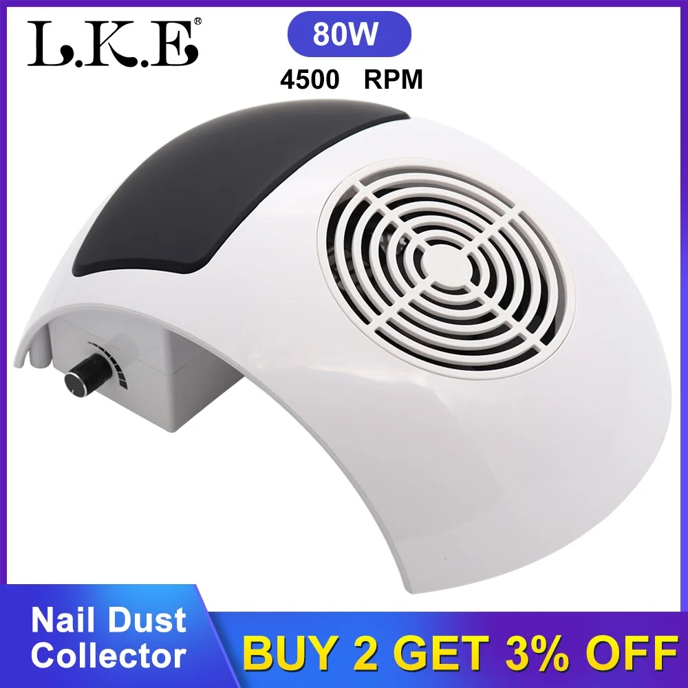 80 Вт сильный коллектор для всасывания пыли с ногтей пылесос вентилятором