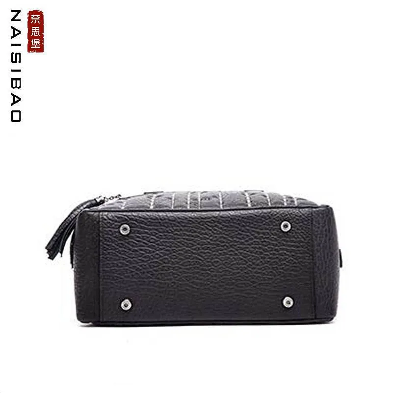 Женская кожаная сумка NAISIBAO брендовая Высококачественная из натуральной кожи с