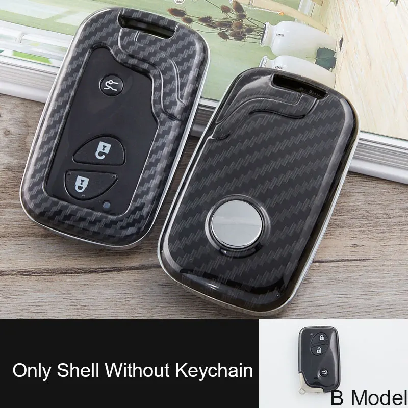 B Model Only Shell Углеродное волокно, АБС-пластик, автомобильный стильный ключ чехол для Lexus RX ES NX GS GX LX 300 330 350 200 250 270 470 460 570 400 450H CT200H - Название цвета: B Model Only Shell