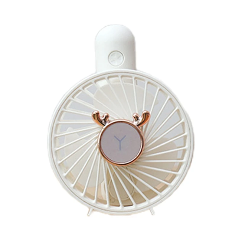 

Portable Fawn Handheld Mini Air Cooler Fan USB Rechargeable Small Personal Cool H05F