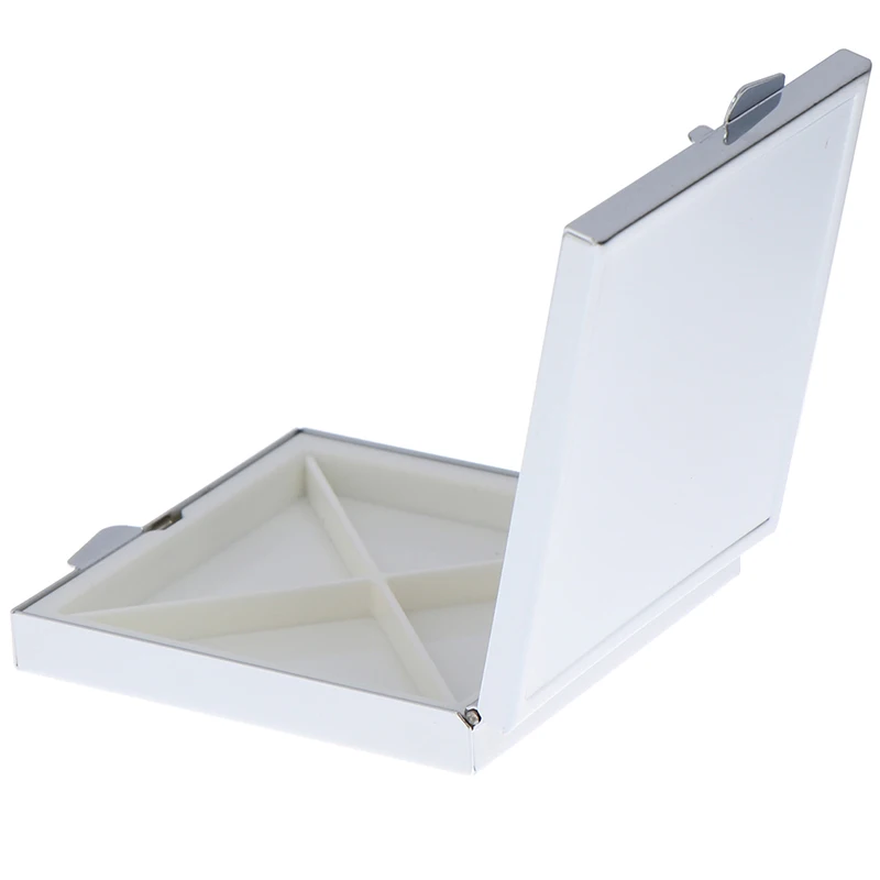 

Silver Metal Pill Box Drug Holder Medicine Tablet Capsule Container Storage