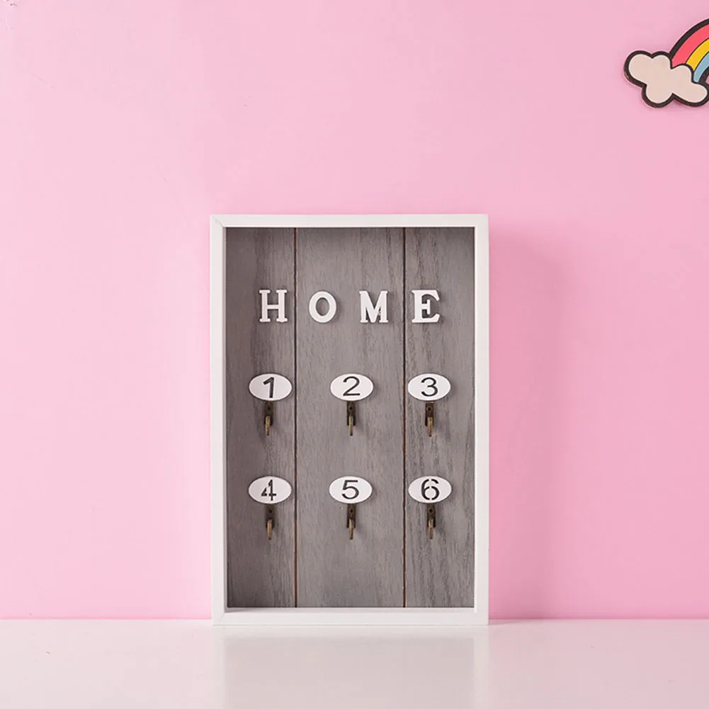 Shelf Home Saving Space Square Hanging Wall Decor Hooks Holder Living Room Keys Storage Rack Eco-friendly Multi-Purpose Wooden | Дом и сад