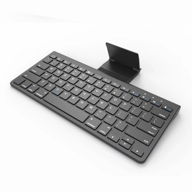 

Mini Portable Bluetooth Universal Keyboard Wireless Bluetooth Gaming Keyboard With Concealed Bracket For Dropshipping 2020 NEW